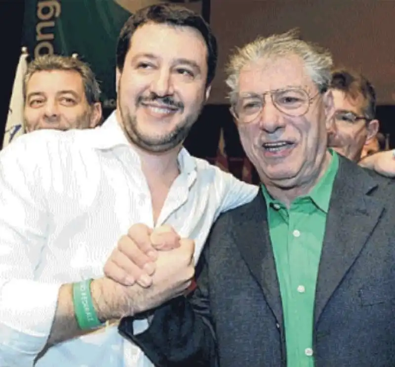 matteo salvini e umberto bossi