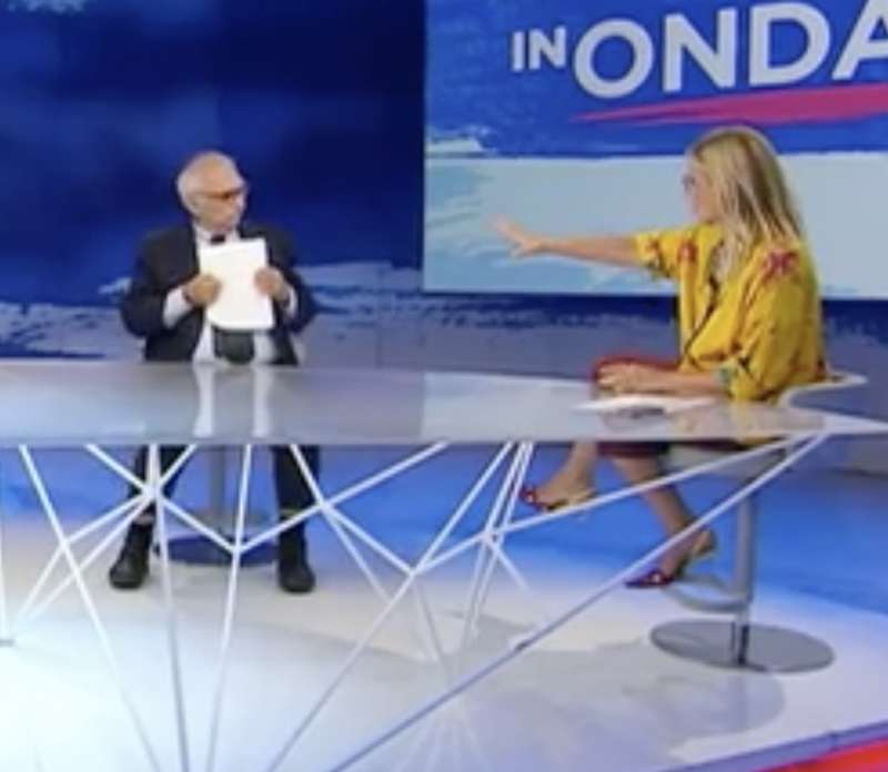 patrizio bianchi fa un disegnino a concita de gregorio a in onda 1 2