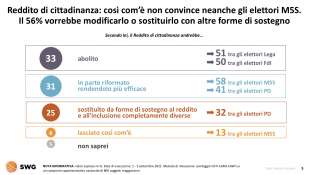 reddito di cittadinanza radar swg 5 settembre 2021