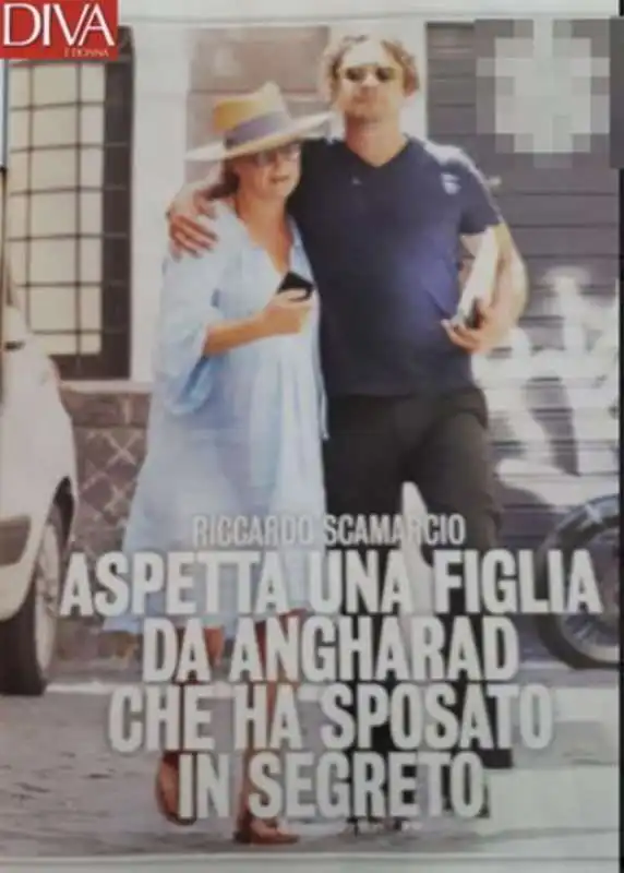 Riccardo Scamarcio e la  manager Angharad Wood, con cui ha avuto una figlia