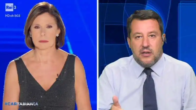 scontro tra paolo mieli e matteo salvini a cartabianca 3