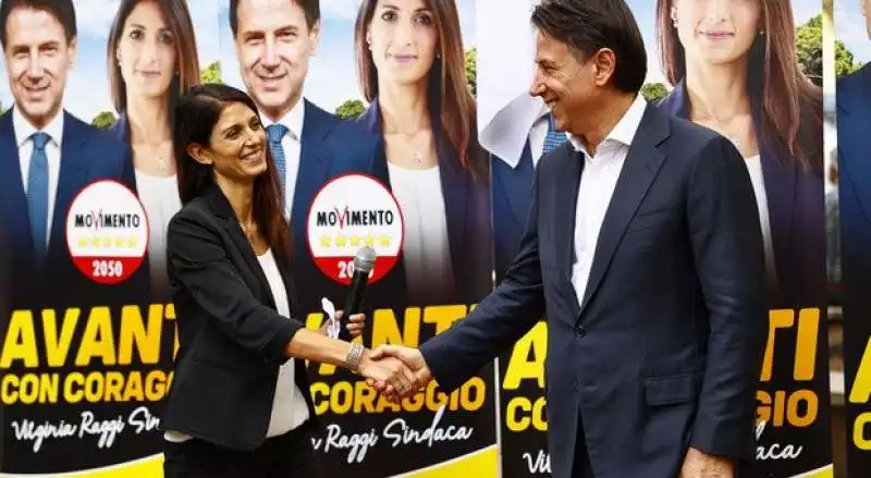 virginia raggi e giuseppe conte 5