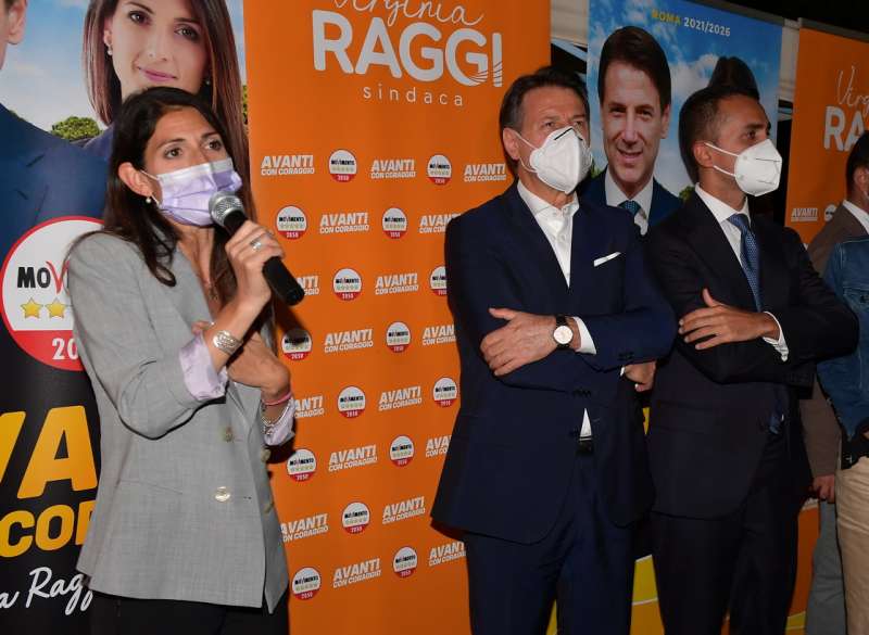 virginia raggi giuseppe conte luigi di maio foto di bacco (2)