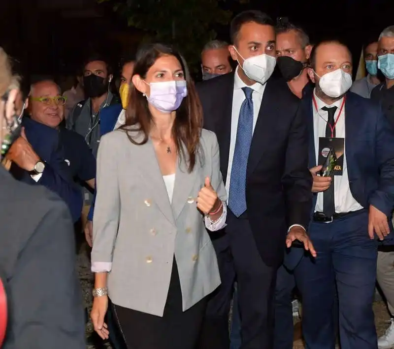 virginia raggi  luigi di maio  foto di bacco