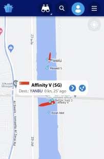 affinity v bloccata nel canale di suez