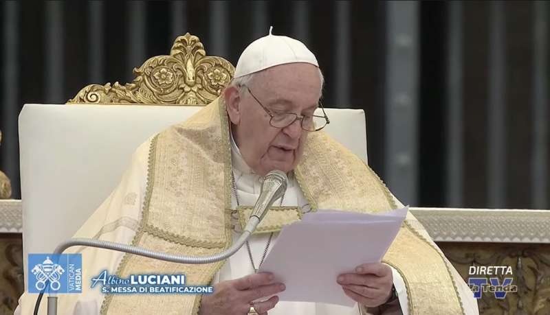 bergoglio messa di beatificazione di albino luciani 1