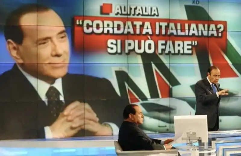 BERLUSCONI ALITALIA - PORTA A PORTA 