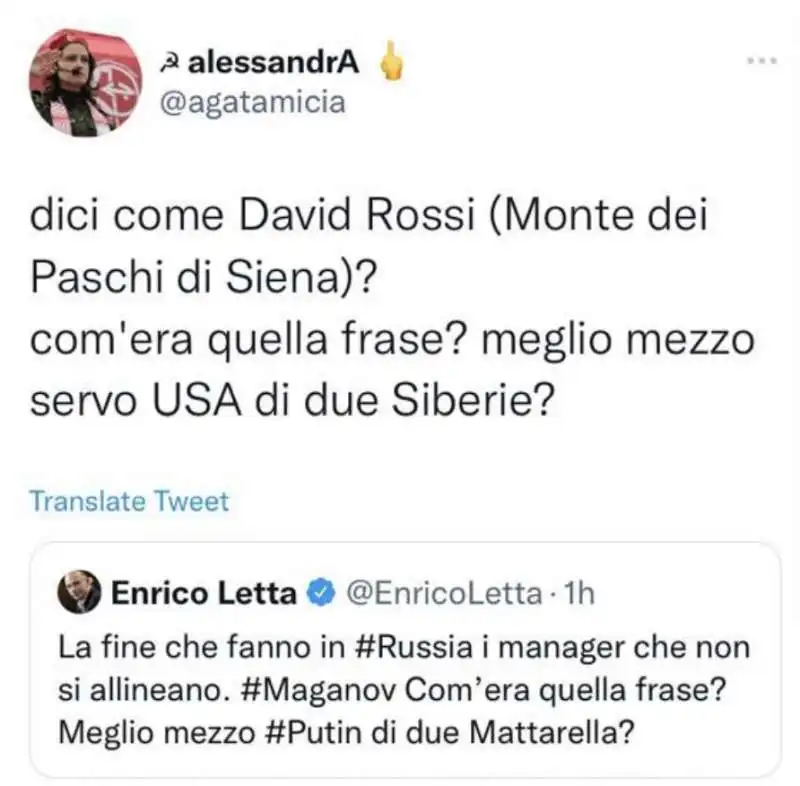 commenti al tweet di enrico letta sulla morte di maganov   3