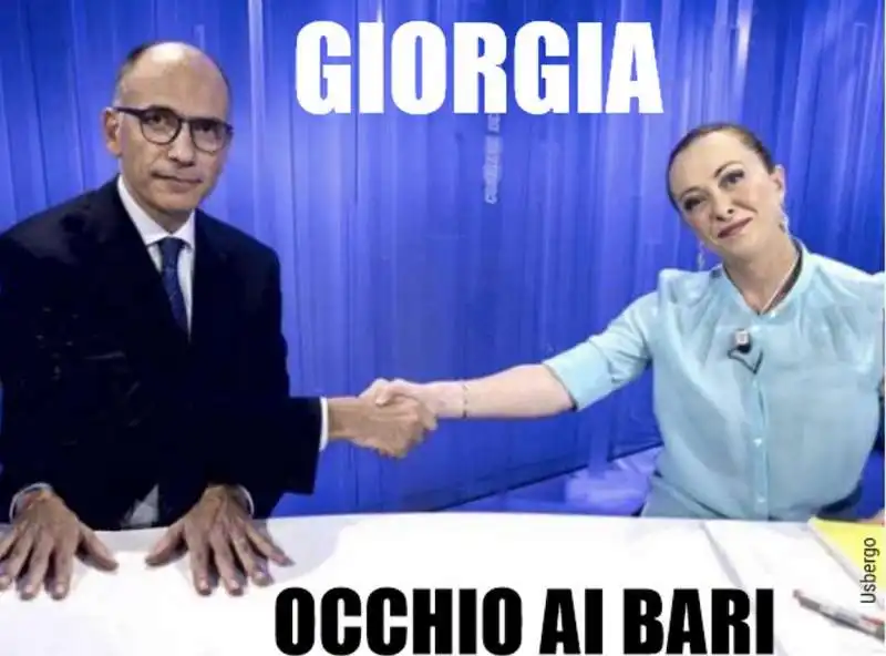 ENRICO LETTA GIORGIA MELONI MEME 