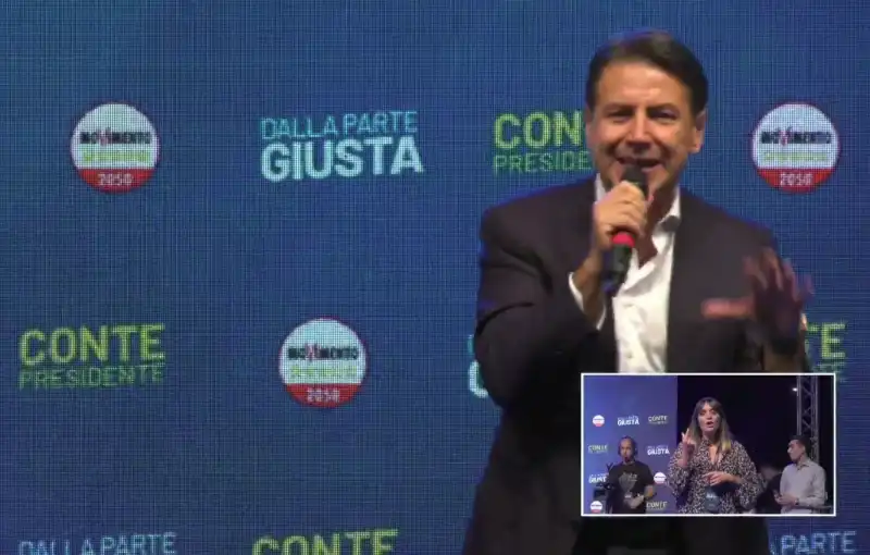 giuseppe conte chiusura campagna elettorale m5s 5