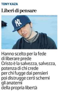 i testi dei rapper cristiani tony kaza