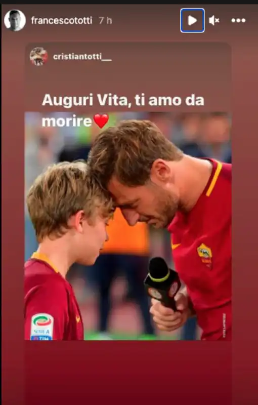 IL POST DI CRISTIAN PER IL COMPLEANNO DI FRANCESCO TOTTI