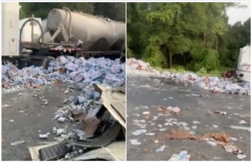 incidente tra camion che trasportavano birra 6