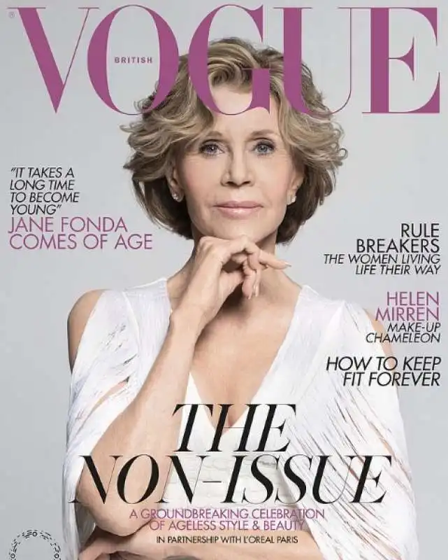 jane fonda in copertina su vogue 