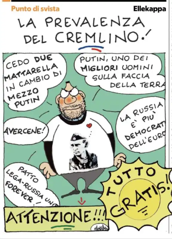 LA PREVALENZA DEL CREMLINO - VIGNETTA DI ELLEKAPPA 