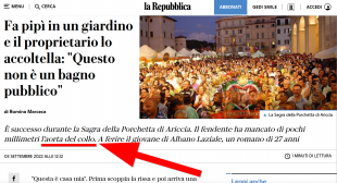 LA REPUBBLICA aorta del collo