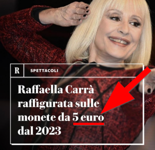 La Repubblica - Moneta per Raffaella Carra