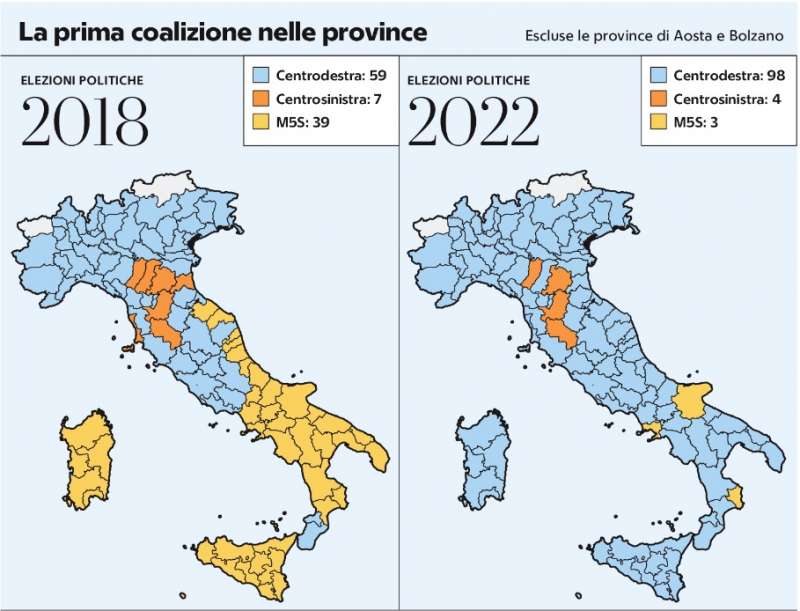 mappa del voto 2022