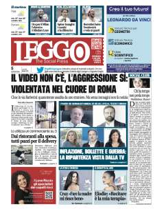 prima pagina leggo 5 settembre