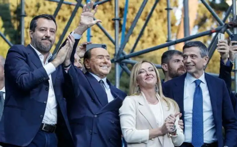 SALVINI BERLUSCONI MELONI LUPI