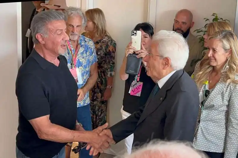 SERGIO MATTARELLA e Sylvester Stallone nei box di Monza