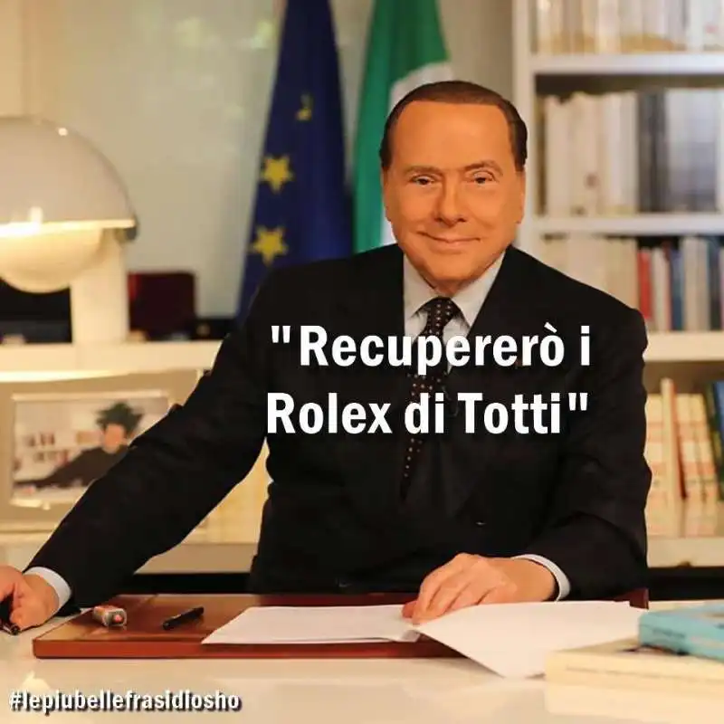 SILVIO BERLUSCONI MEME SU TOTTI E ILARY