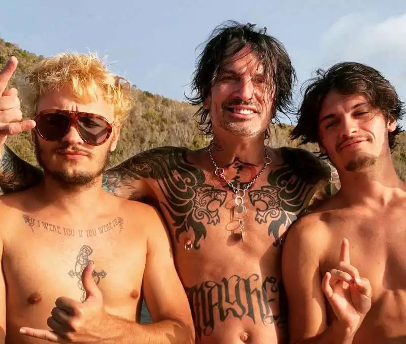 tommy lee con i figli