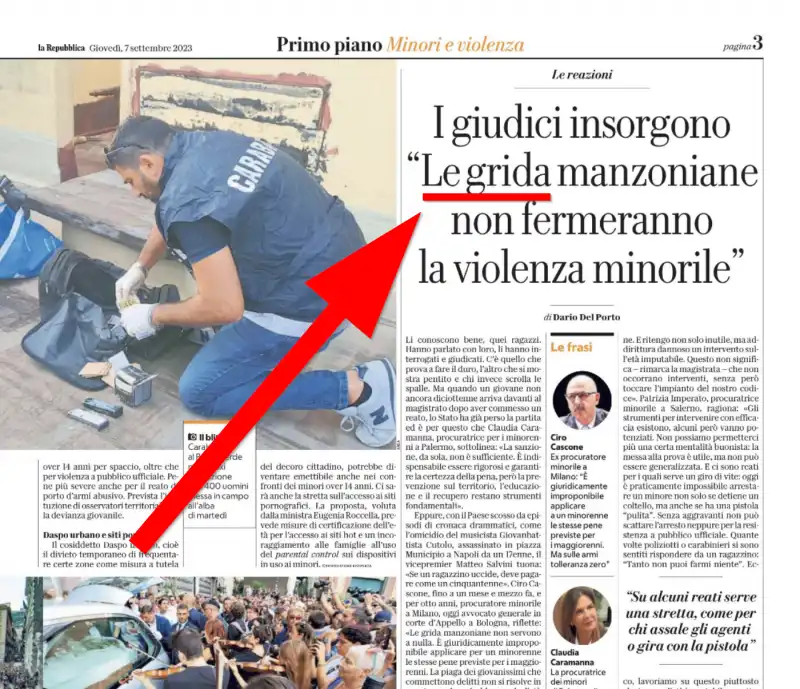 la repubblica, le grida anziche?? le gride