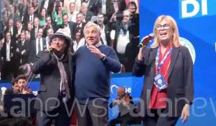 al bano antonio tajani e rita dalla chiesa berlusconi day