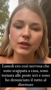 Anastasia Kuzmina denuncia una molestia all ufficio postale