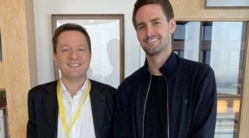 Andrea Ceccherini e Evan Spiegel