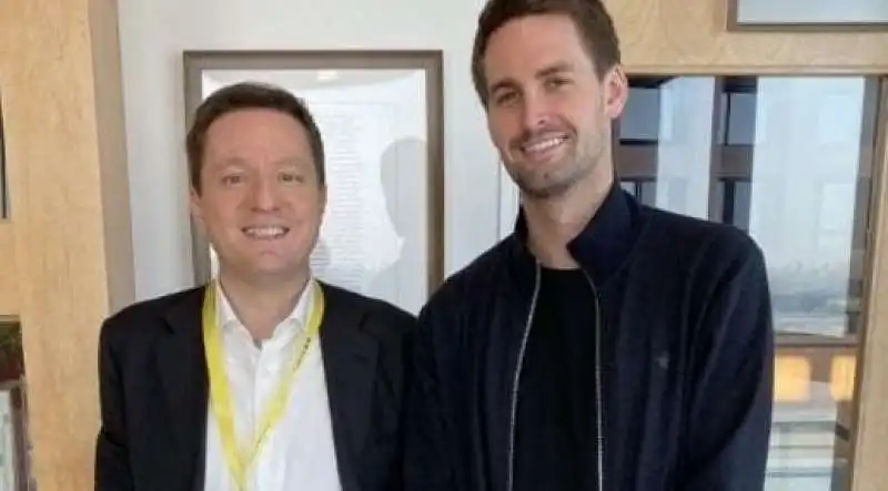 Andrea Ceccherini e Evan Spiegel