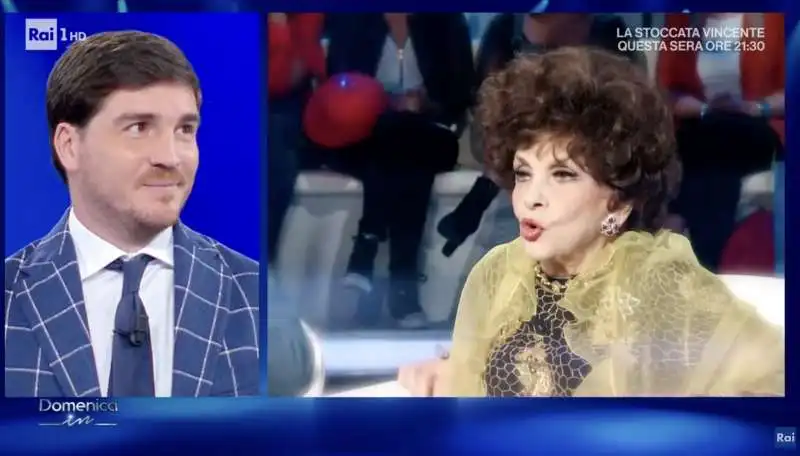 andrea piazzolla parla di gina lollobrigida a domenica in 