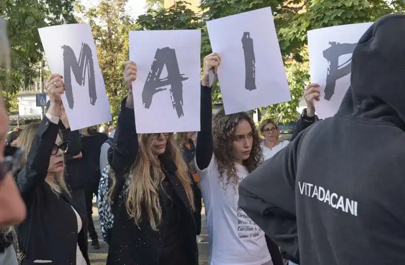 animalisti in presidio a pavia dopo l abbattimento dei maiali per la peste suina   11