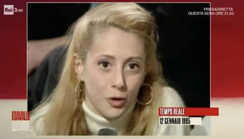 arianna meloni ospite della trasmissione tv tempo reale di michele santoro   12 gennaio 1995   5