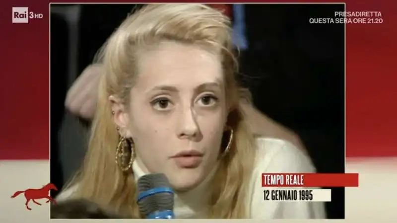 arianna meloni ospite della trasmissione tv tempo reale di michele santoro   12 gennaio 1995   2