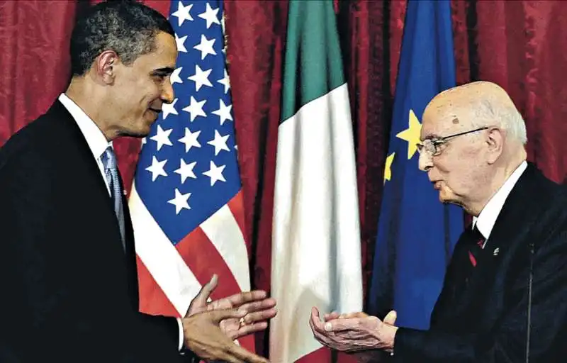 barack obama e giorgio napolitano