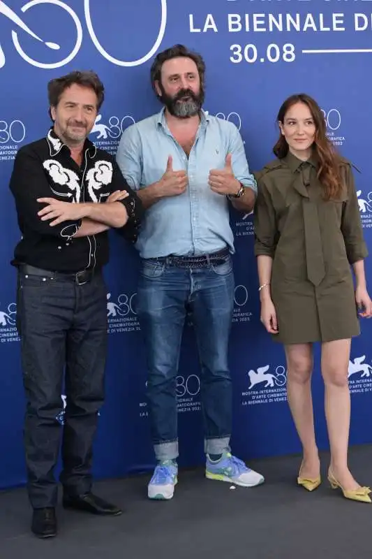 Edouard Baer, Quentin Dupiex, Anais Demoustier venezia 