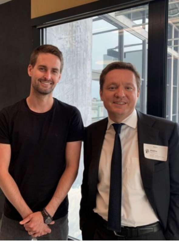 Evan Spiegel e Andrea Ceccherini