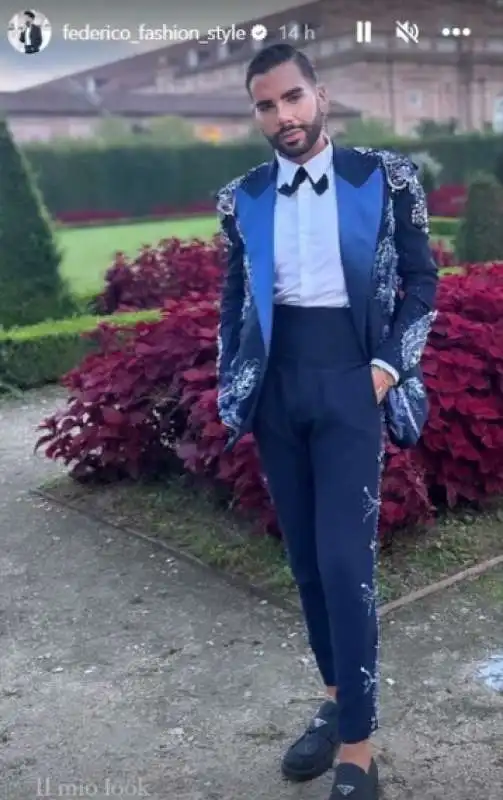 federico fashion style al matrimonio di gessica notaro e filippo bologni 1