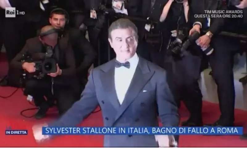 gaffe a la vita in diretta - bagno di fallo per sylvester stallone