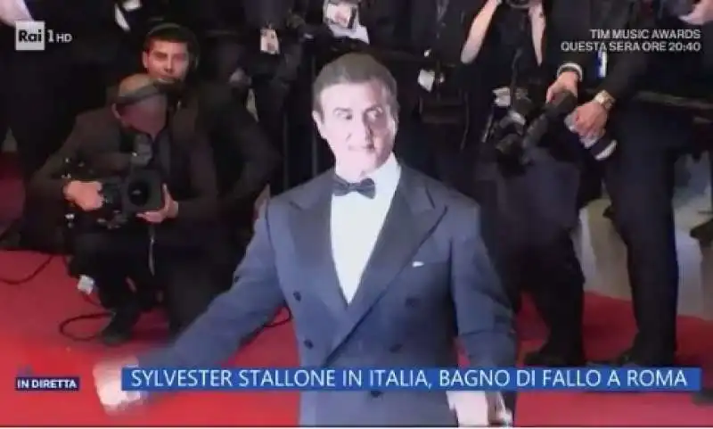 gaffe a la vita in diretta - bagno di fallo per sylvester stallone