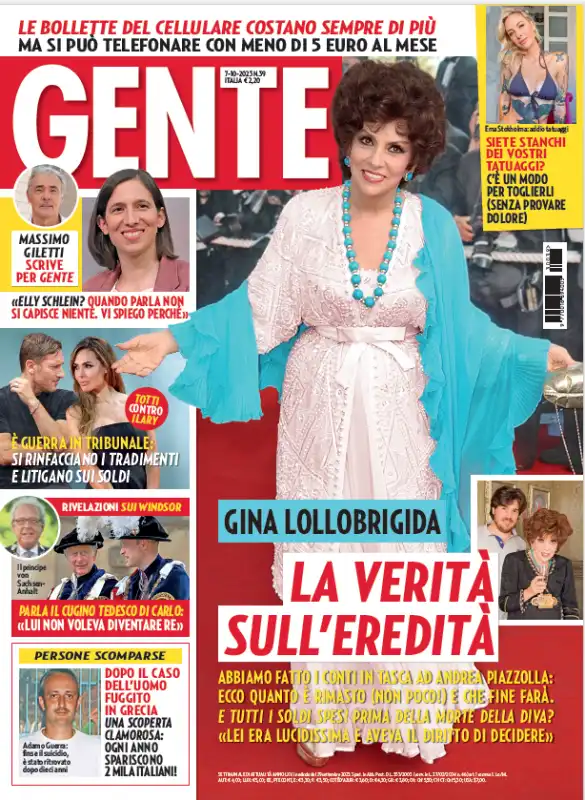 GENTE COVER 29 SETTEMBRE