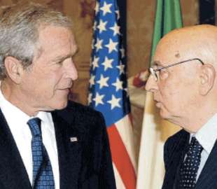 george w bush e giorgio napolitano