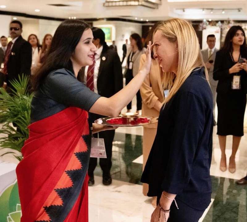 giorgia meloni a new delhi per il g20