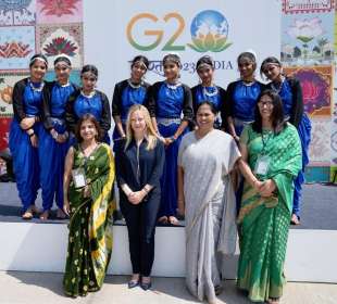 giorgia meloni a new delhi per il g20