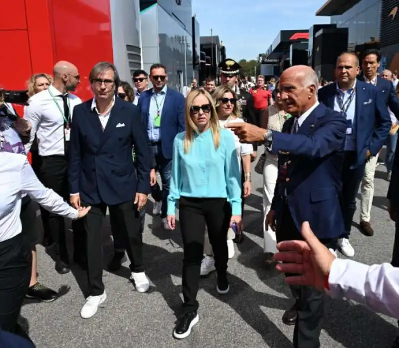 giorgia meloni al gran premio di formula 1 di monza