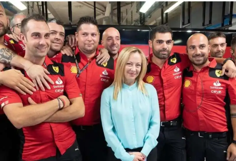 giorgia meloni al gran premio di formula 1 di monza 