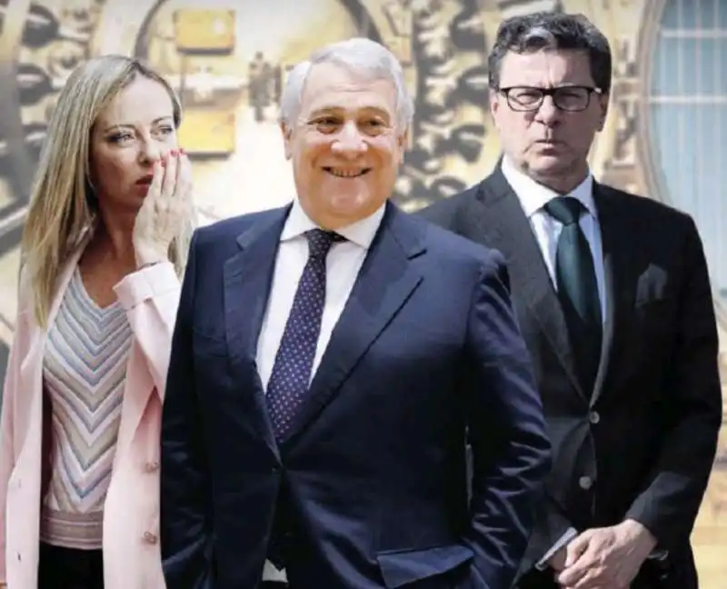 GIORGIA MELONI GIANCARLO GIORGETTI ANTONIO TAJANI 