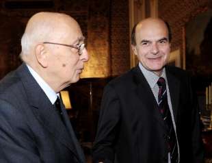 GIORGIO NAPOLITANO PIERLUIGI BERSANI